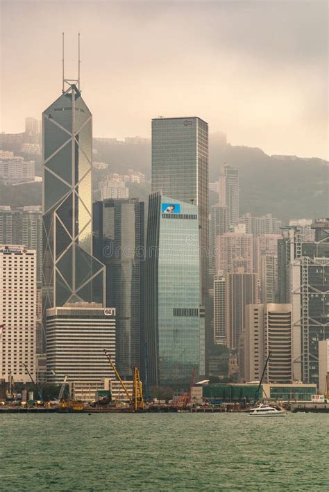 Bank Of China In Skyline Hong Kong Island China Editorial Image