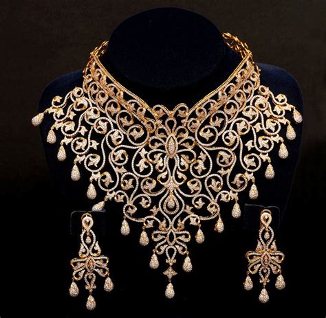 Pakistani Gold And Diamonds Jewelry Set Gold Bridal Jewellery Sets