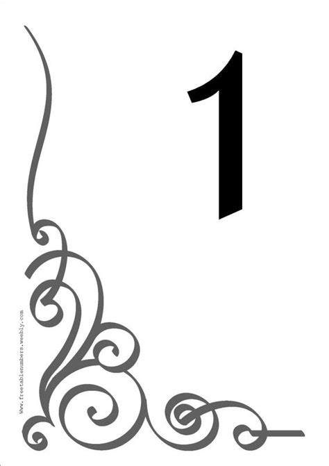 Wedding table numbers, wedding, table templates, organization, ol475: Free 'Flourish' printable DIY Table Numbers for your ...