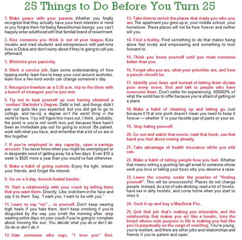 25 things to do before you turn 25 reminder quotes tweet quotes turn ons