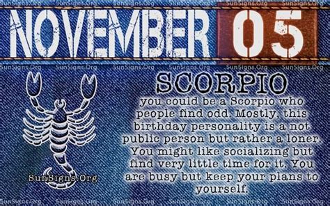 November 5 Zodiac Horoscope Birthday Personality Sunsignsorg