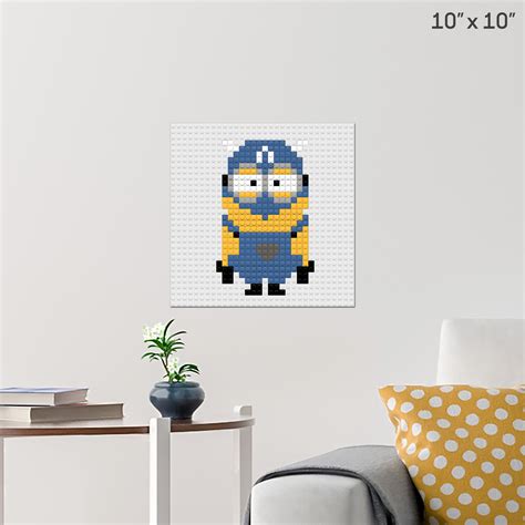 Captain America Minion Pixel Art Wall Poster Build Your Own With
