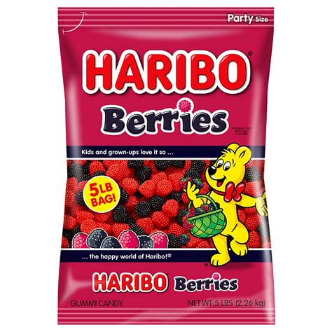 Haribo Gummi Candy Berries 5 Lb Bag Grocery And Gourmet
