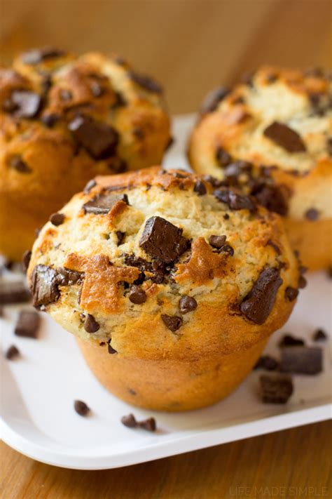 jumbo bakery style banana chocolate chunk muffins life made simple