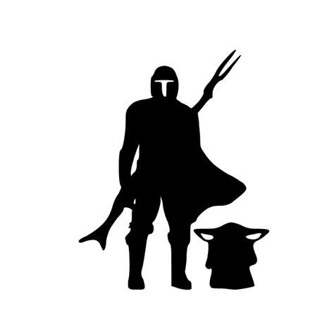 The Mandalorian and Child Decal Star Wars the Mandalorian | Etsy