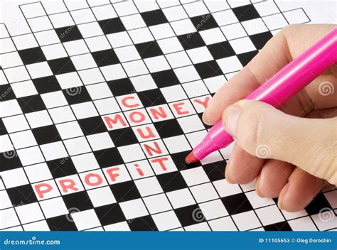 Solving Crossword Stock Image Image Of Contemplation 11105653