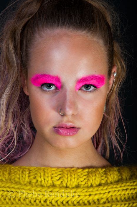 Neon Eyes And Brows Pink Neon With Images Hair Beauty Beauty