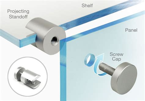 Standoff Support Screw Cap Set Glass Signage Glass Handrail Glass