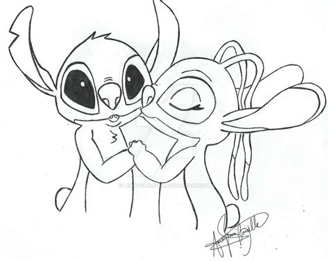 Coloring Pages Of Stitch And Angel Angel Adorable Stitch Coloring Pages