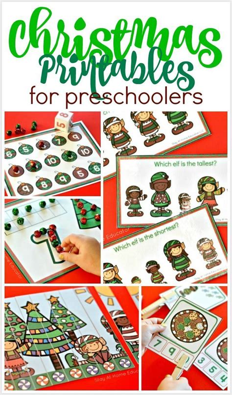 Need Some Christmas Theme Printables For Your Preschool Centers This