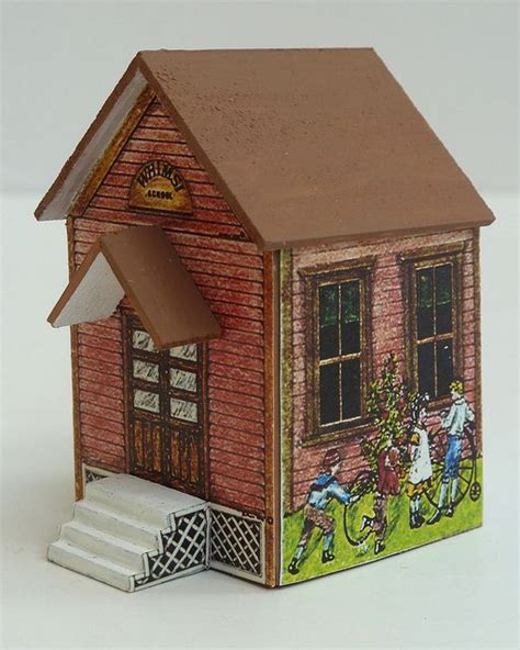 School House Dollhouse For A Dollhouse Miniature Schoolhouse Outside