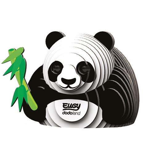 Giant Panda Eugy Dodoland Eco Friendly 3d Model Kit