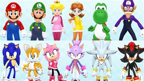 Mario And Sonic At The Olympic Winter Games All Characters Youtube