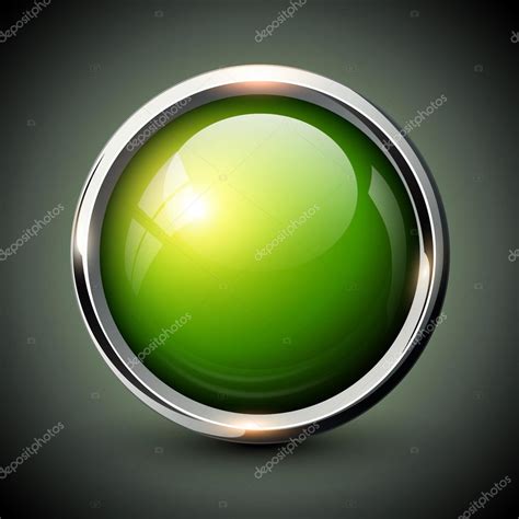 Green Shiny Button — Stock Vector © Cobalt88 89940548