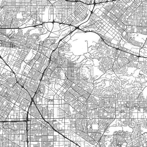 Whittier California Wall Map Basic Style By Marketmap
