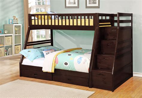 Darla Twin Over Full Staircase Bunk Bed With Storage