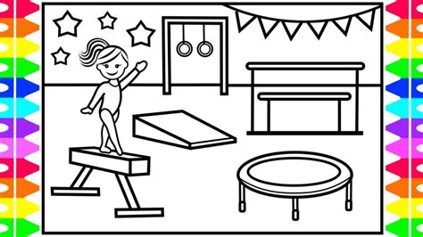 Gymnastics Coloring Pages For Kids