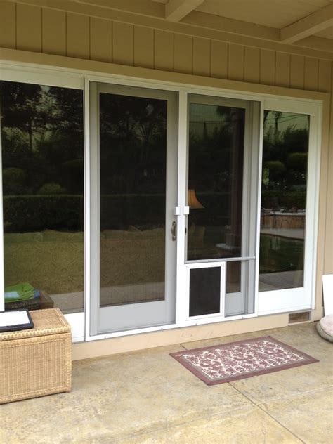 Posted by kim hedden on may 4th 2021 this door was pricey but was worth every penny! Sliding Screen Door with Dog Door - Yelp