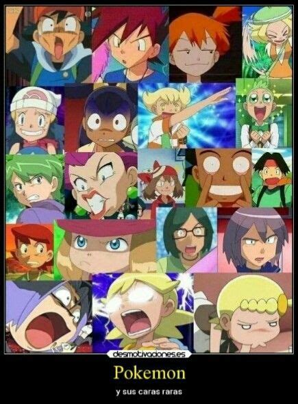 The Many Faces Of Pokemon And Their Characters In Different Poses With