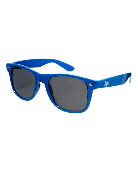 Asos Hype Wayfarer Sunglasses In Blue For Men Lyst