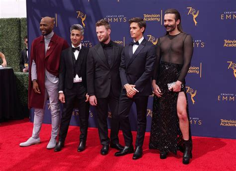 Queer Eyes Jonathan Van Ness Wears Dress To Creative Arts Emmys And
