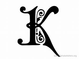 Alphabet Letter Christmas K Monogram Stencil Lettering Alphabet