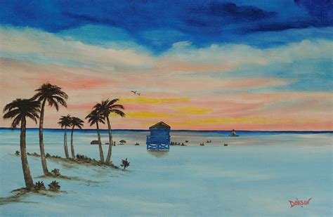 Evening On Siesta Key Painting By Lloyd Dobson Fine Art America