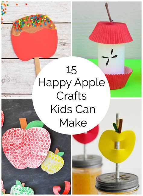 15 Happy Apple Crafts Kids Can Make Make And Takes