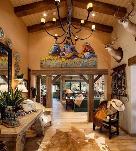 Western Ranch Home Style House Furniture Design Western Living Rooms