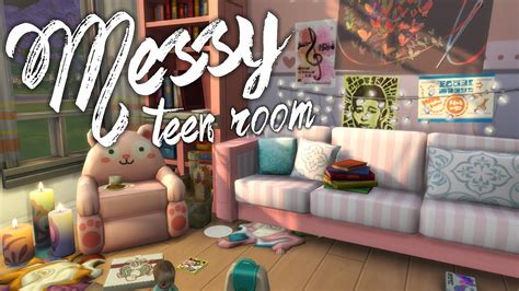 Messy Teen Room Sims 4 Speed Room Build Parenthood Game Pack Youtube