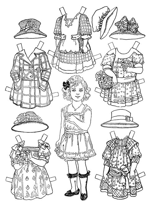 Barbie Paper Doll Coloring Pages