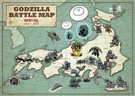 Godzilla Battle Map Showa Era By Shinji