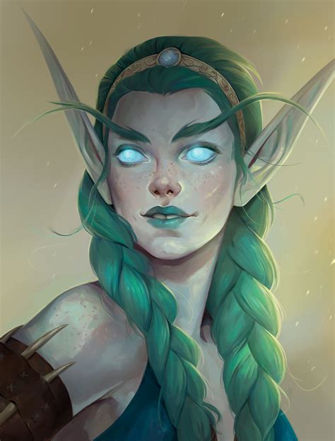 Sarohais Night Elf Druid Of The Fin Commission Work By Me Oksana