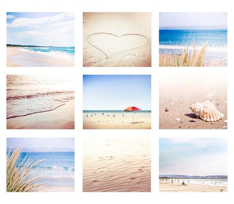 Nautical Decor Beach Photography Set Of 9 Prints Coastal 8x10 Etsy