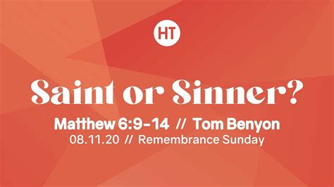 Unexpected Answers Saint Or Sinner Tom Benyon Youtube