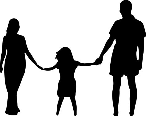 Father And Children Silhouette At Getdrawings Free Download
