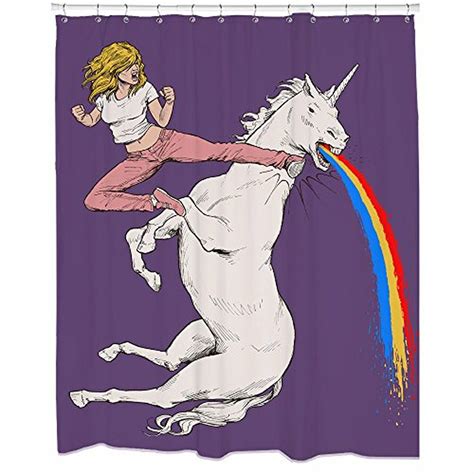 Order Funny Unicorn Shower Curtain From Brightroomy Now