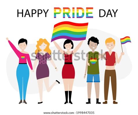 People Celebrating Gay Pride Day Isolated Stock Vector Royalty Free 1998447035 Shutterstock