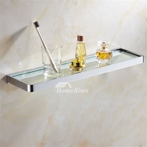 Shop our selection of glass bathroom shelves and get free shipping on all orders over $99! Modern Chrome 20 inch Glass Bathroom Shelf Wall Mounted ...