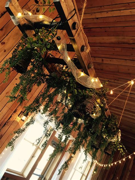 How to hang christmas garland on brick : Hanging Ladder by Garland & Lace at Abbey Farms! | Hanging ...