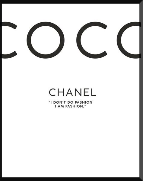 Coco Chanel Poster Wanddecoratie Mode Zwart Wit A4