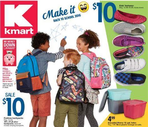 Kmart Back To School Deals 2018 School Supplies Clothes