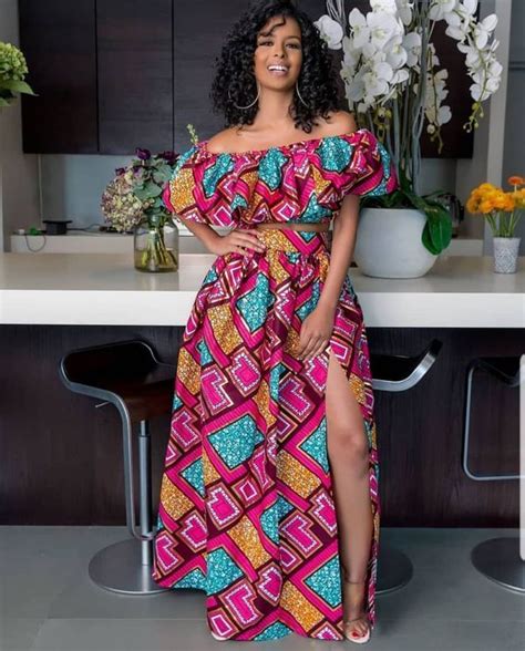 Authentic African Kente Crop Top And Skirt Skirt And Top Outfit