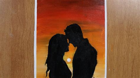 Easy Acrylic Painting On Canvas Step By Step Romantic Couple In