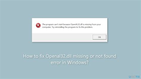 How To Fix Openal32dll Missing Or Not Found Error In Windows