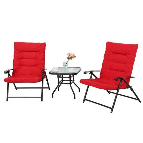 100% price match and free shipping at yliving.com. Shop for PHI VILLA Patio 3 PC Soft Padded Folding Chair ...
