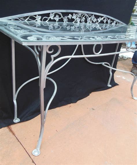 Vintage Salterini Wrought Iron Console Table For Sale At 1stdibs