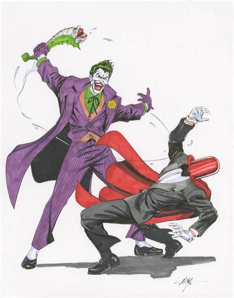 Primary Artist Name Mc Wyman Joker Vs Red Hood Batman Comic Art