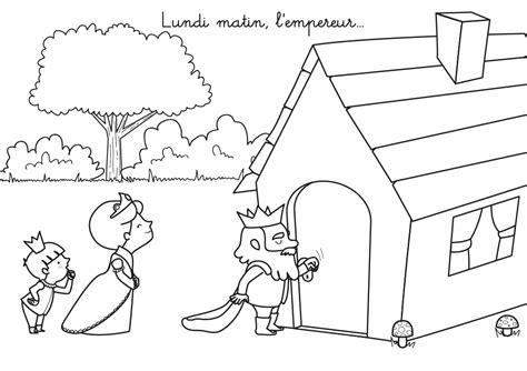 Lorsque j'avais six ans j'ai vu, une fois, une magnifique image, dans un livre sur la forêt vierge qui s'appelait «histoires. Coloriage chanson : L'Empereur, sa femme et le petit prince