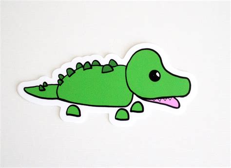 Adopt Me Crocodile Vinyl Sticker Roblox Sticker Etsy
